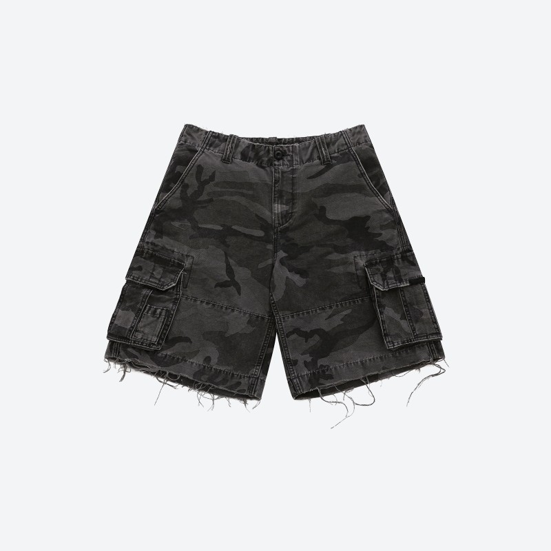 Camo Cargo Midi Shorts
